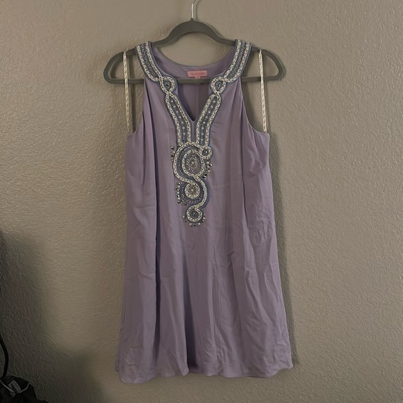 Lilly Pulitzer Valli Soft Shift Dress Light Lilac Verbena Size Small - Picture 3 of 13